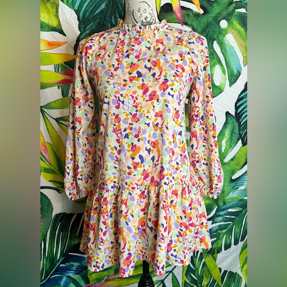 Name It Girls UK 9/10 Colorful Spotted Spring Lightweight Easter Party Dress